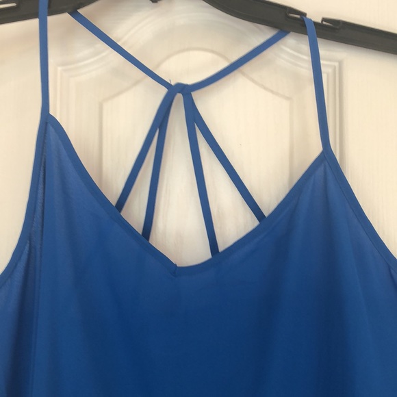 Royal blue Abercrombie and Fitch top with spaghetti straps, 100% polyester - Picture 2 of 5